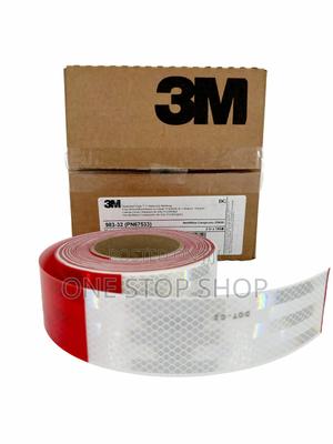 Red White 3m Adhesive Reflective Tape 50mtrs - thumbnail 2