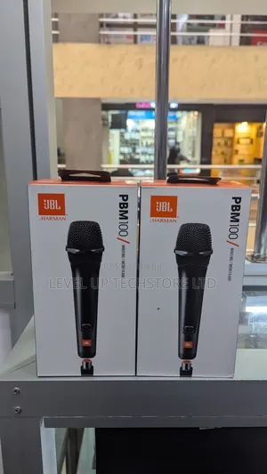 JBL Partybox Mic 100: Wired Dynamic Vocal Mic With Cable (Black)