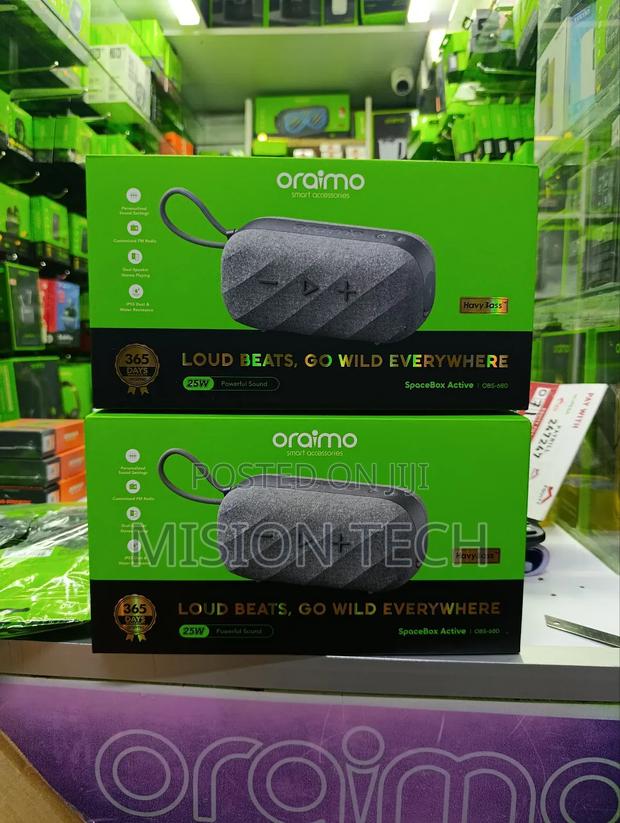 Oraimo Spacebox Active Portable Bluetooth Speaker.