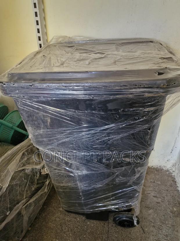 Black 360l Top Tank Garabeg Bin With Wheels - thumbnail 3