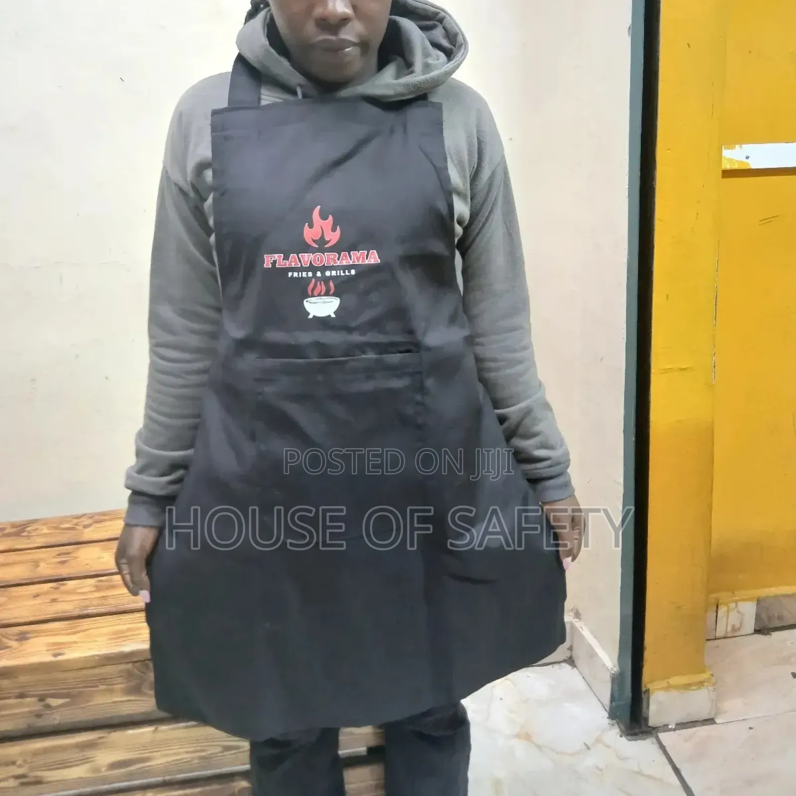 Black Branded Apron Small Size