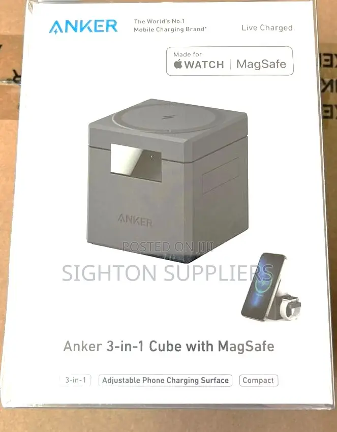 Anker 3-in-1 Cube With Magsafe- Wireless Charging Station