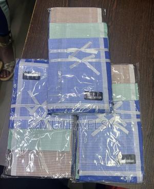 White Blue Stripped Executive Handcatchife Dozens - thumbnail 2