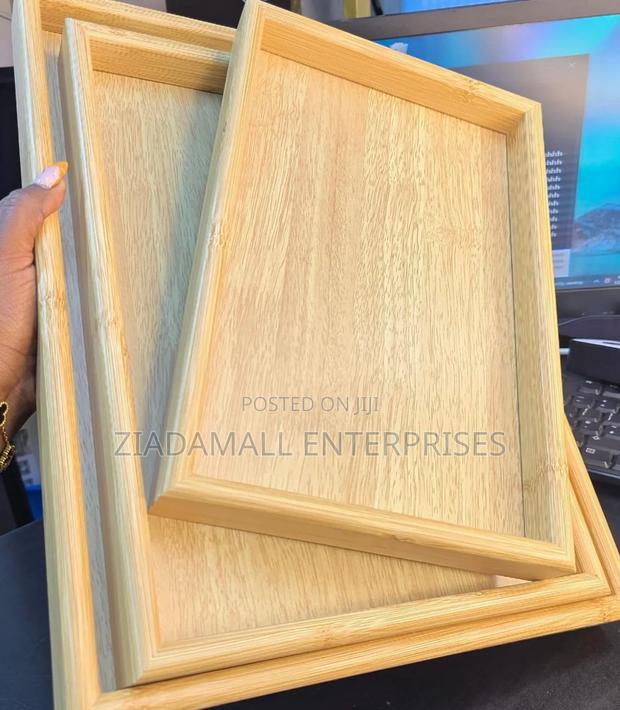 3pcs Set Bamboo Tray Versatile and Bamboo Serving Tray Set for Every