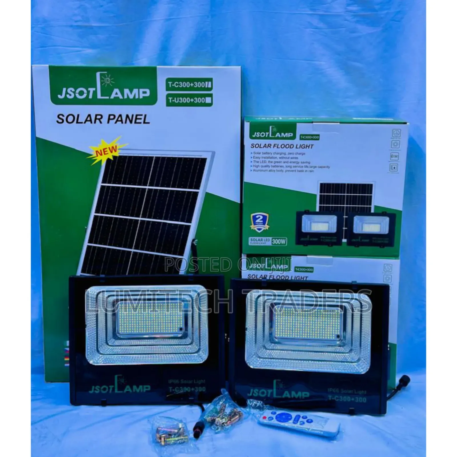 Jsot 300+300 Watts Solar Floodlight Lamp