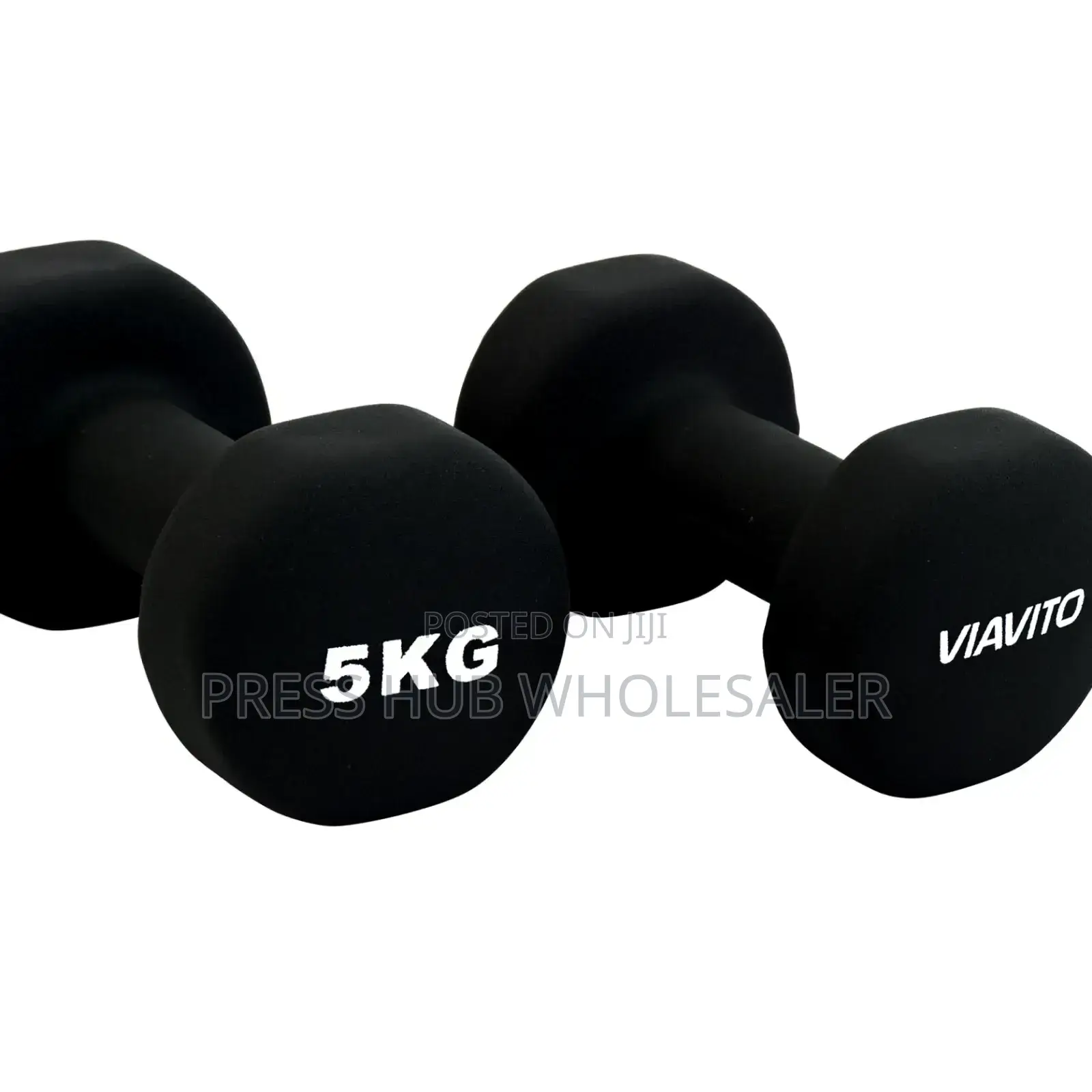 Vinyl-Coated, Hexagonal Hand Weights or Dumbbells" 5kg
