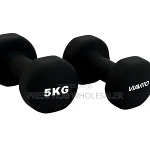 Vinyl-Coated, Hexagonal Hand Weights or Dumbbells" 5kg