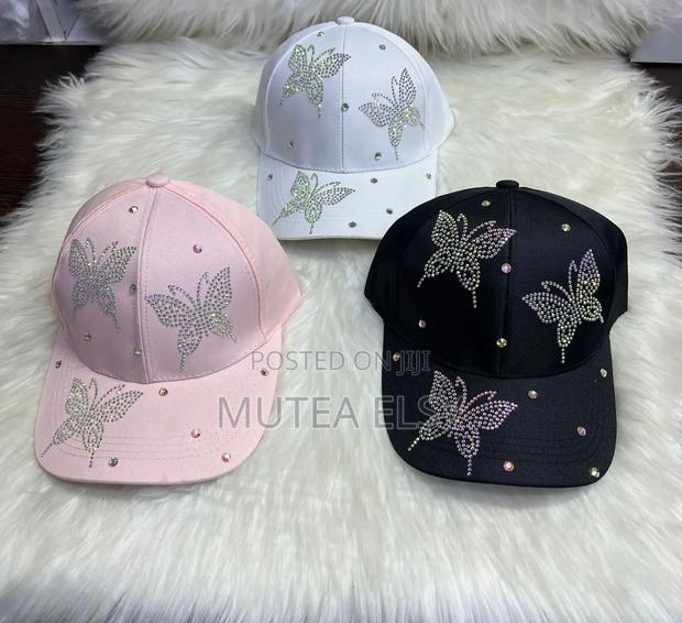 Pink,Black White Base Ball Caps - thumbnail 2