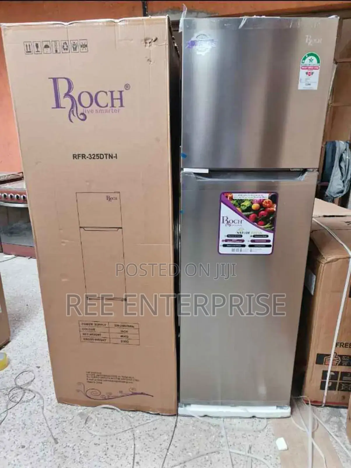 *255 *Litres Roch Rfr-325-dt-i  No Frost Double Door Refrigerator