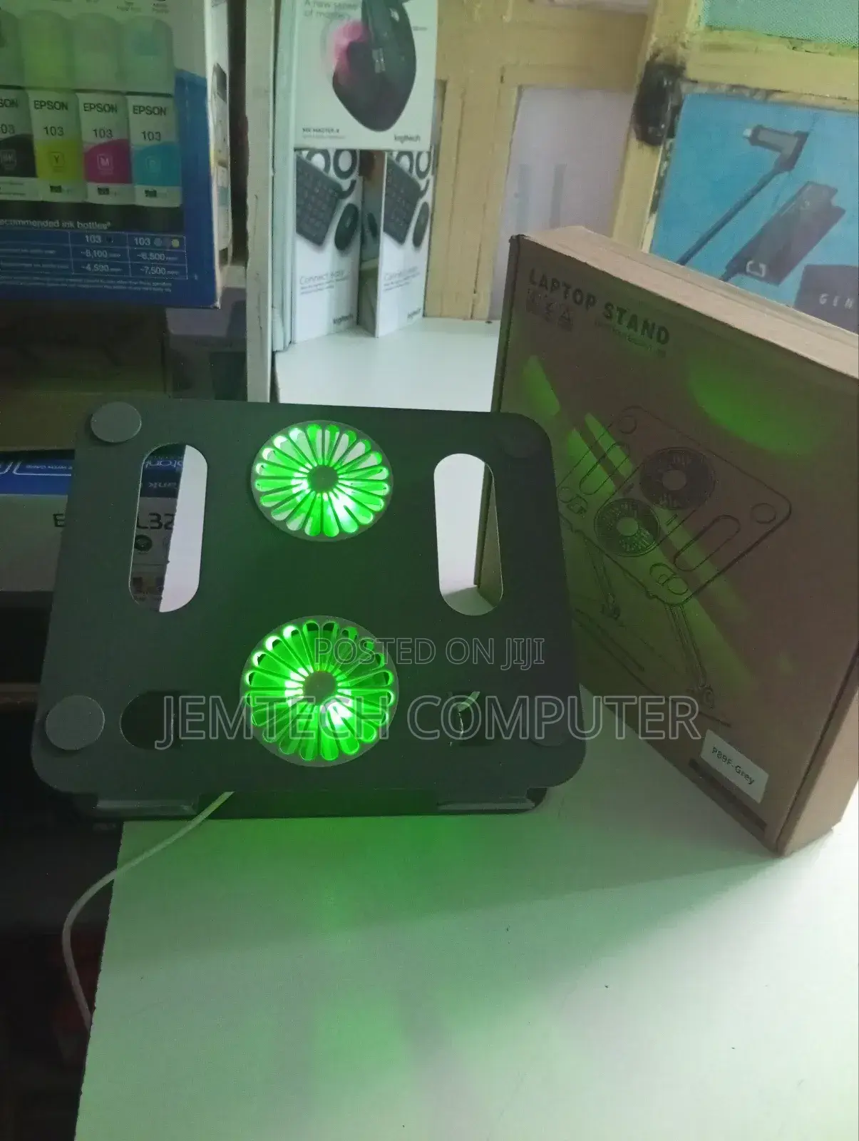 Foldable Laptop Stand With a Fan and RGB Light