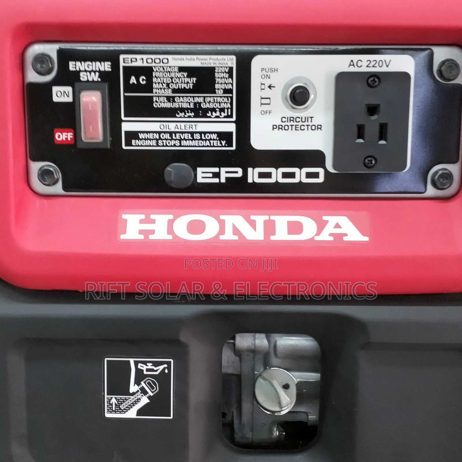 850va Ep1000 Honda Silent Generator Petrol Engine India Make