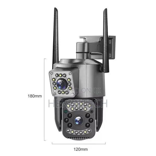 Dual Lens Indoor and Outdoor Camera Waterproof Support Two Way Audio