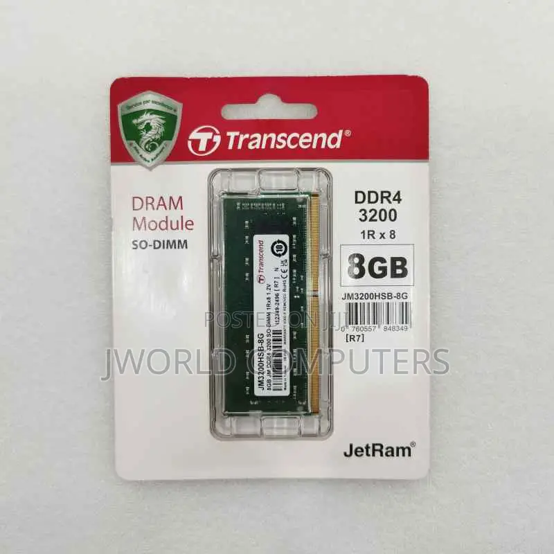 Transcend Laptop Ram Ddr4 8gb 3200