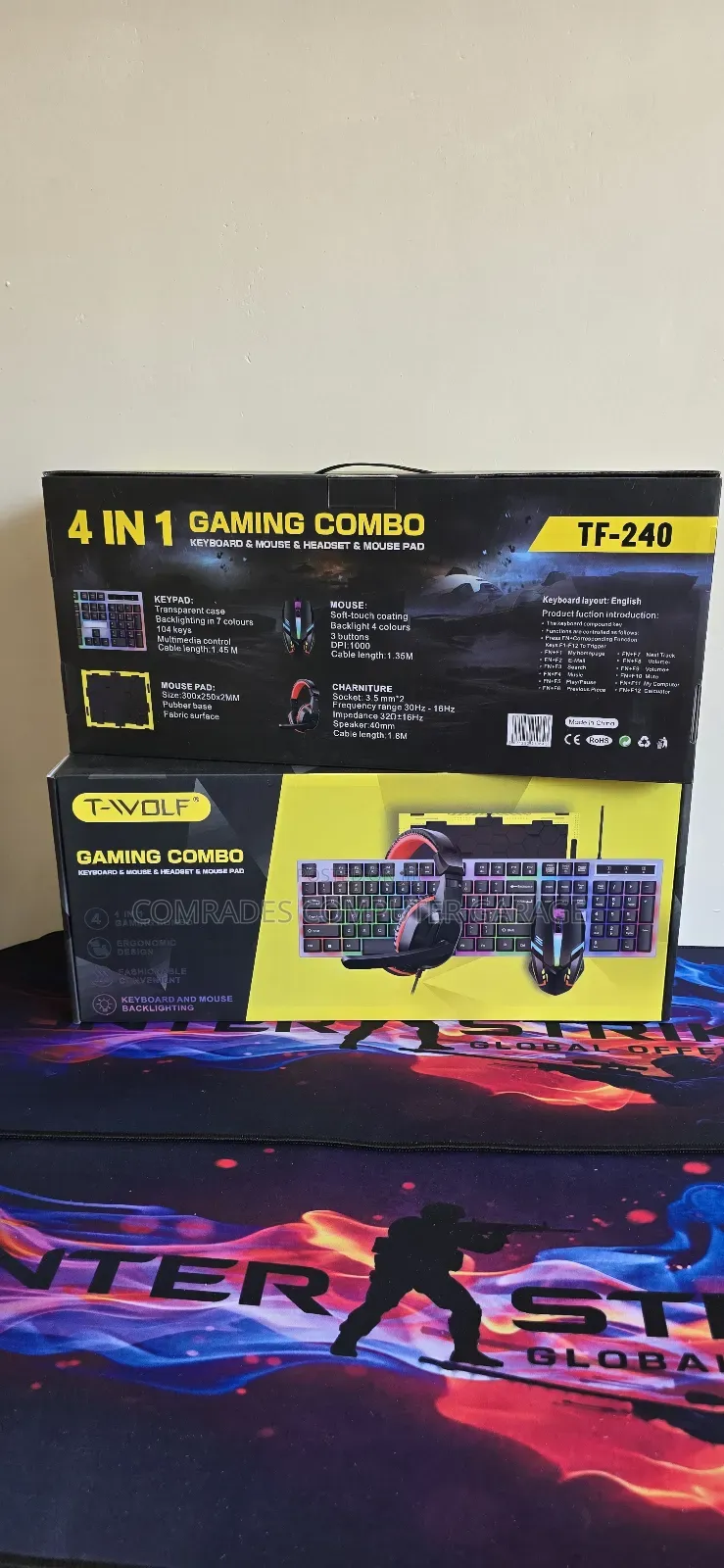 T-Wolf Tf-240 4-in-1 Gaming Combo Set.