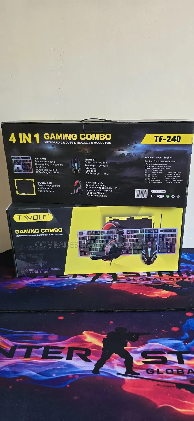 T-Wolf Tf-240 4-in-1 Gaming Combo Set.