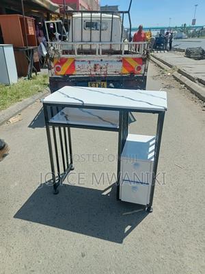 Manicure Marble Table, White and Black - main view