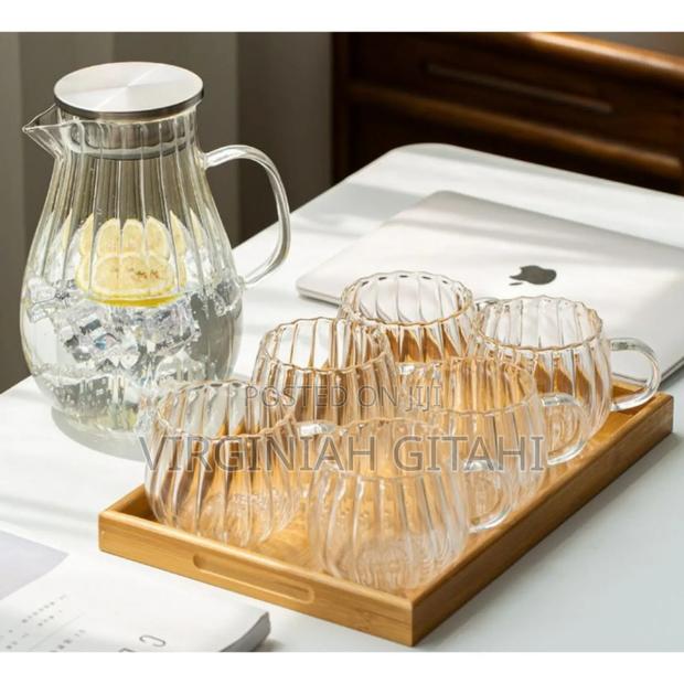 Stripped / Pumpkin Transparent Teapot Coffee /Juice, Hot/Cold Water