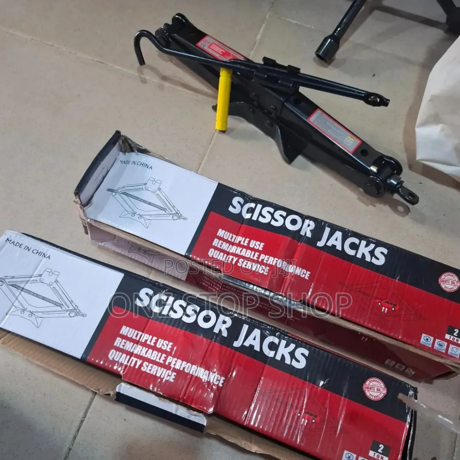 2ton Car Scissor Jack With Extend Wheel Brace Tyre Change Kit