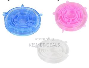 *6 PCS Reusable Silicone Food Covers, - main view