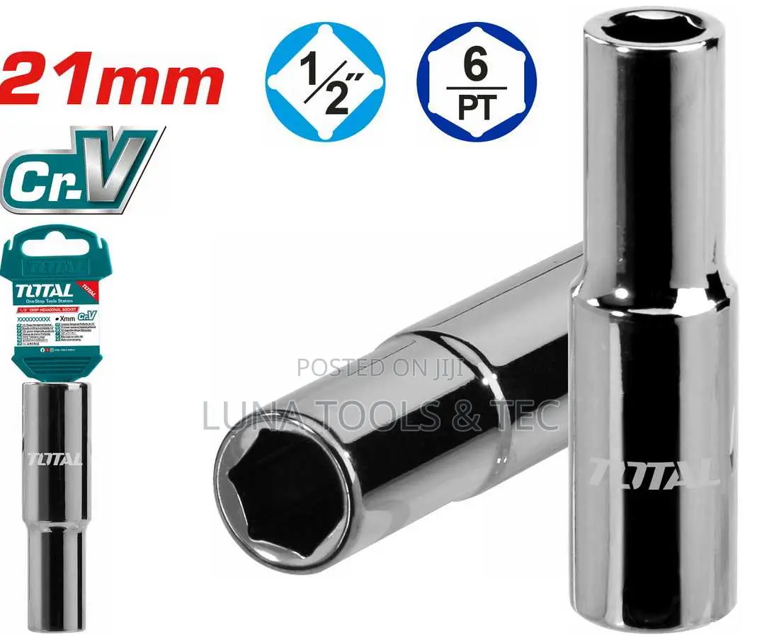 Total Thtst12213l 1/2" Deep Hexagonal Socket