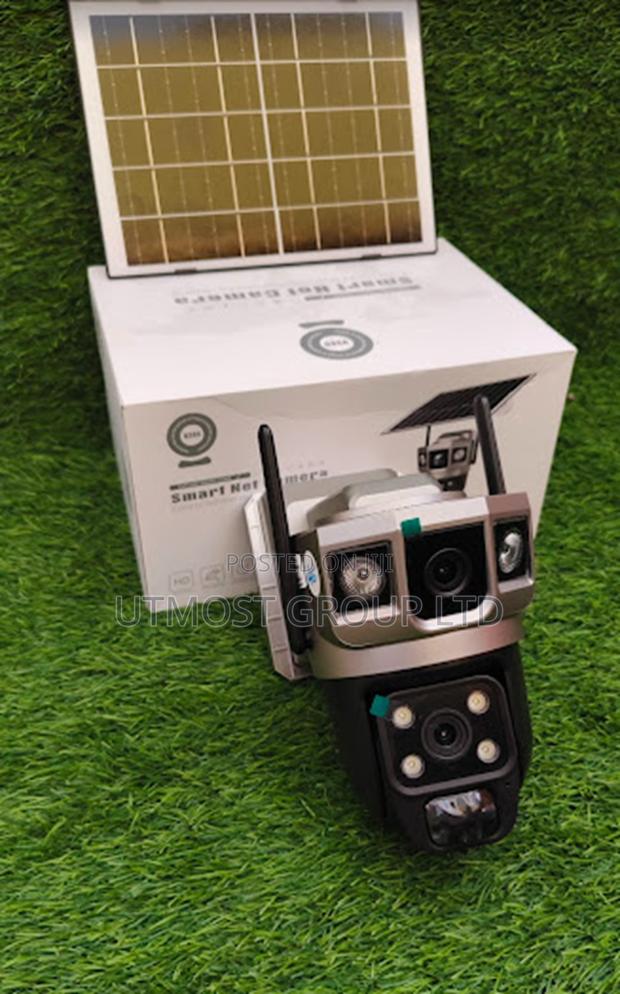 Solar Powered Wifi Dual Lens Camera With Sd Card Support - main view