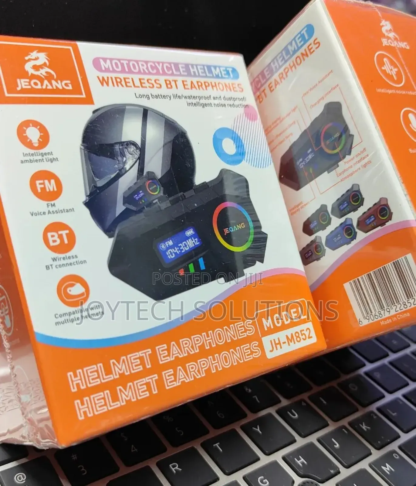 Jh - M852 Helmet Earphones. Water Proof Motorcycle Bluetooth Earphones