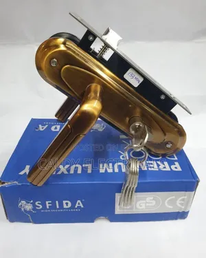 Sfida High-Security Door Lock Set in an Antique Brass Finish