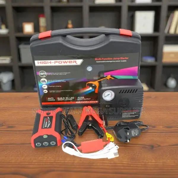Lightweight Compact Design 99800mah Jump Starter Tire Inflator
