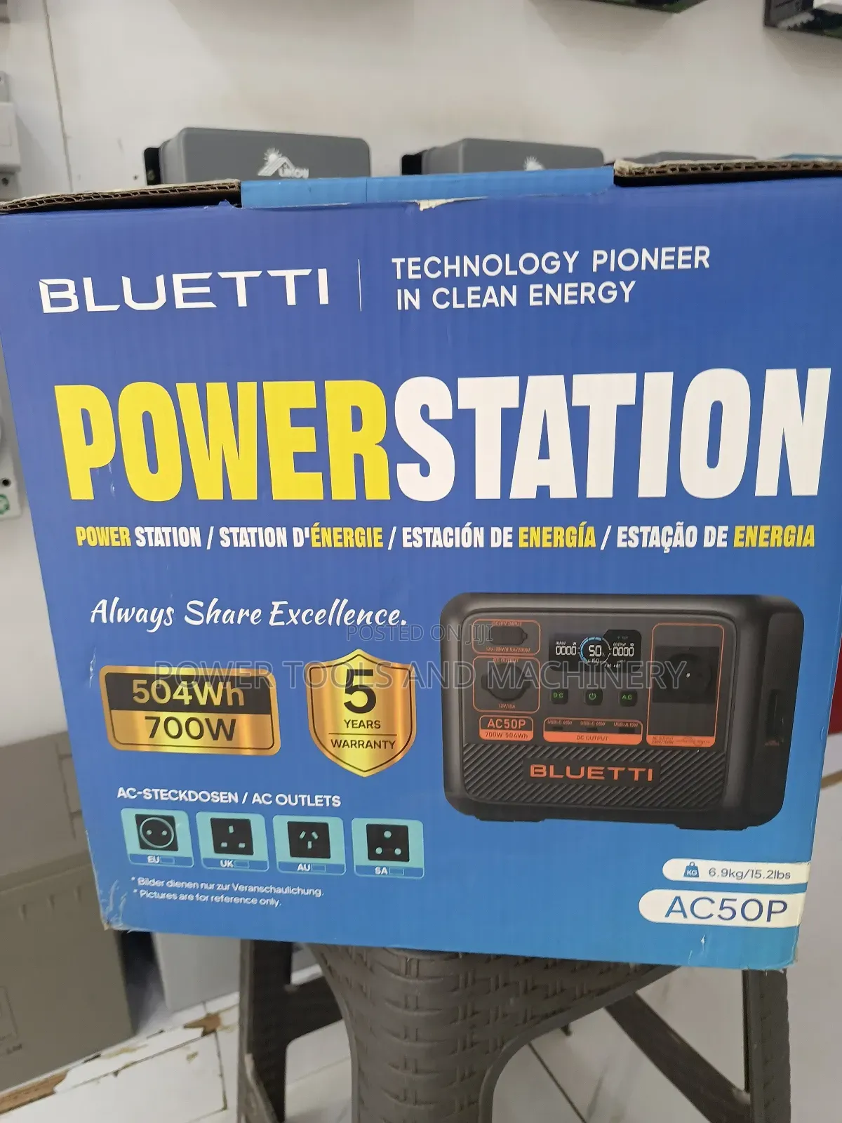 Bluetti Ac50p Portable Power Station 700watts
