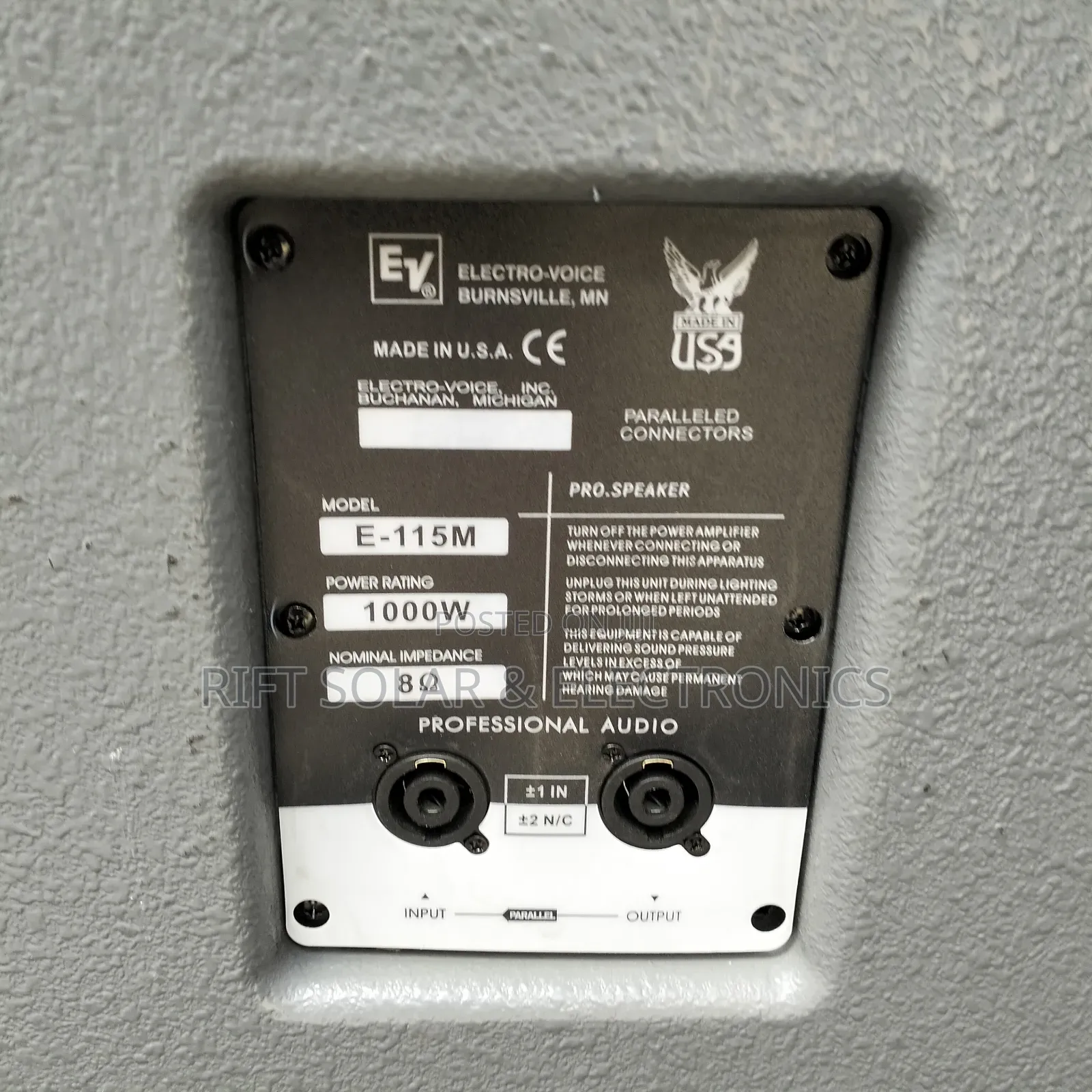 Ev Usa 15" Monitor Professional Speaker