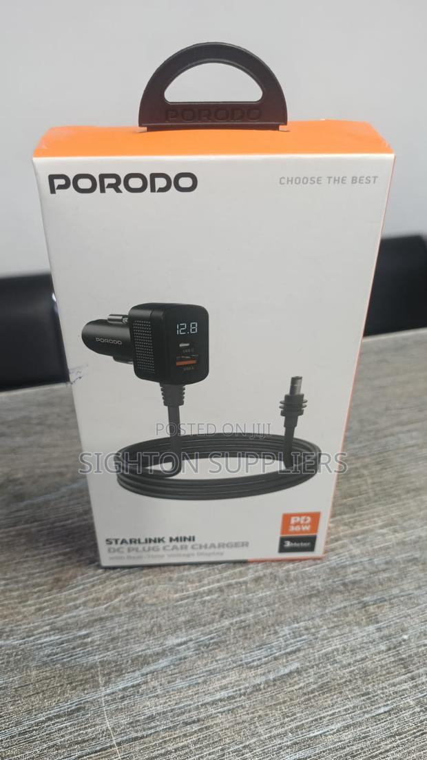 Porodo Starlink Mini Dc Plug Car Charger