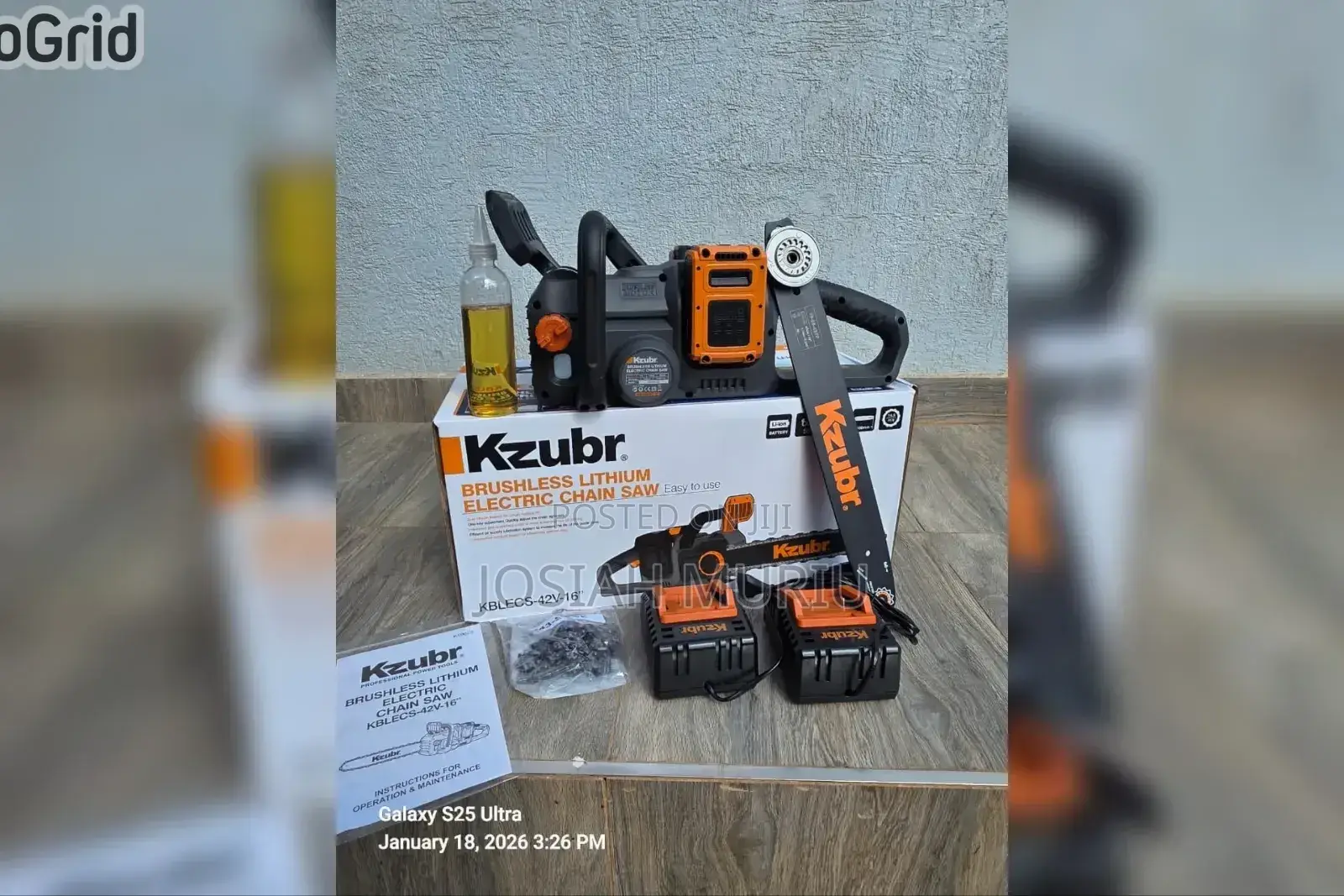 Kzubr Cordless Chainsaw 
2 Batteries 4.0ah
2chargers