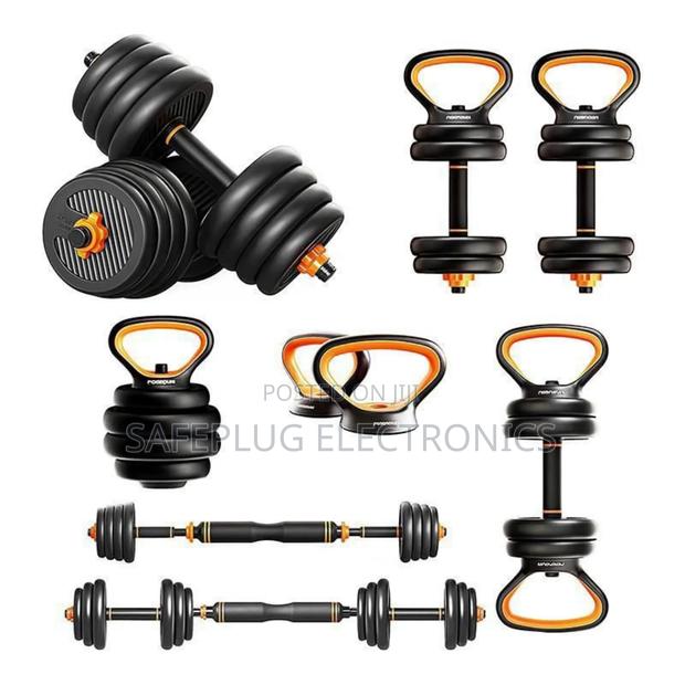 50kg Adjustable Weight Set – Kettlebell, Barbell, Dumbbells In