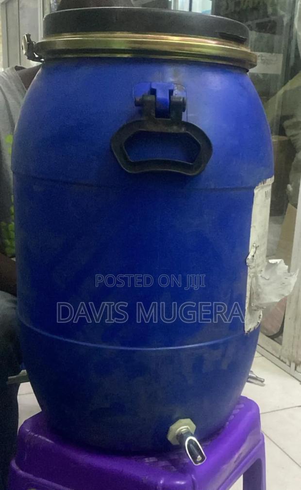 Pig Drinker Systems Ready Made With 4 Nipple Drinkers on 40 Litre Drum - main view