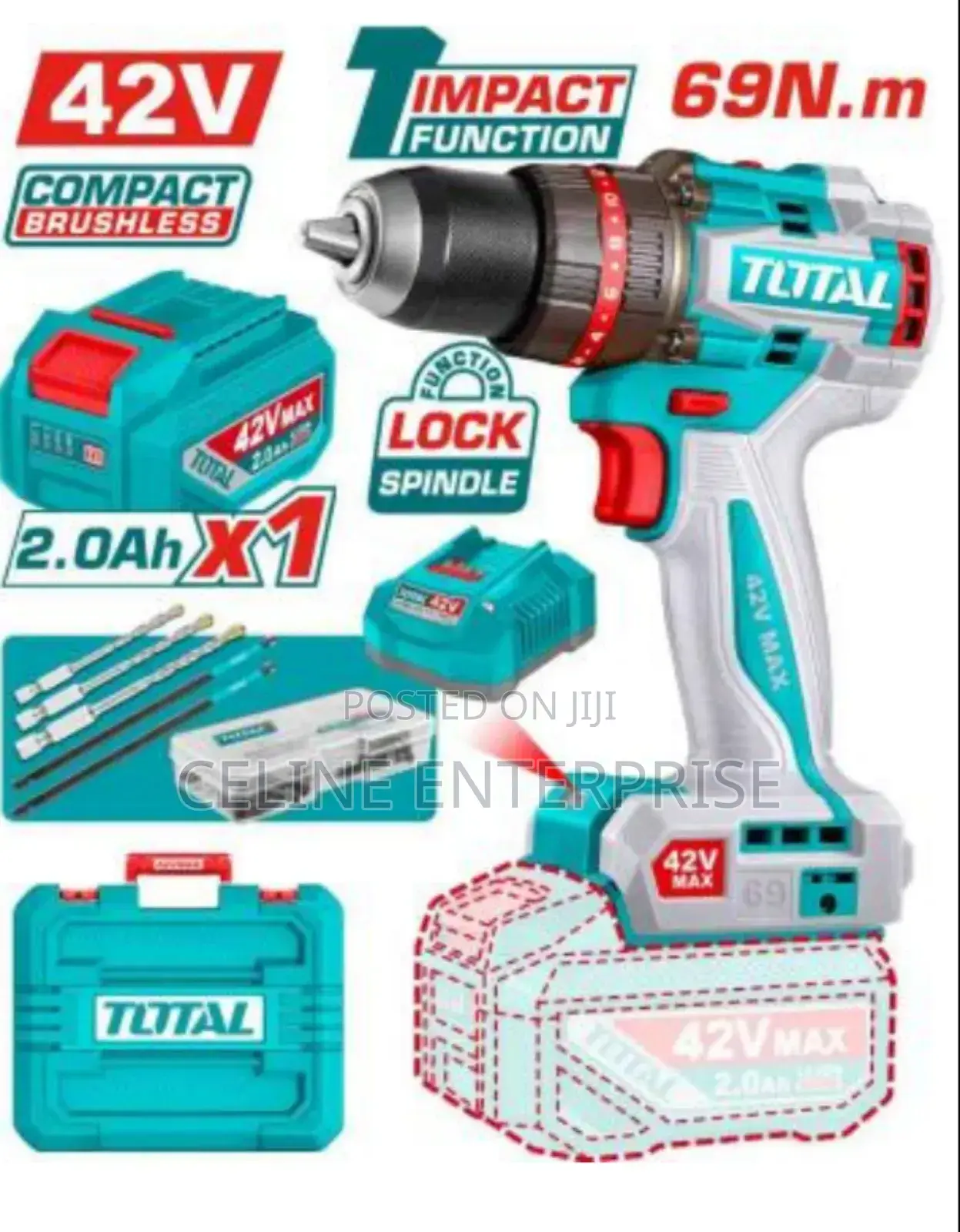 Compact Brushless Cordless Impact Drill