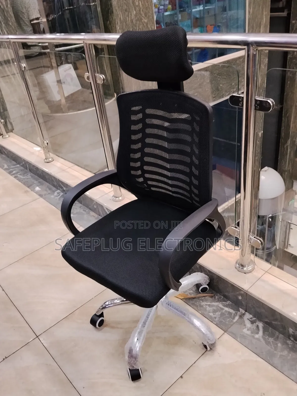 Secretarial Mesh Chair With Headrest - High Quality