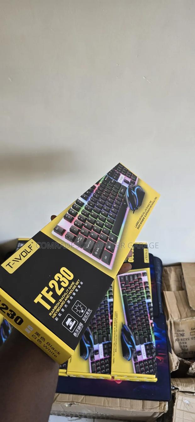 T-Wolf Tf230 Wired RGB Keyboard and Mouse Set. - main view