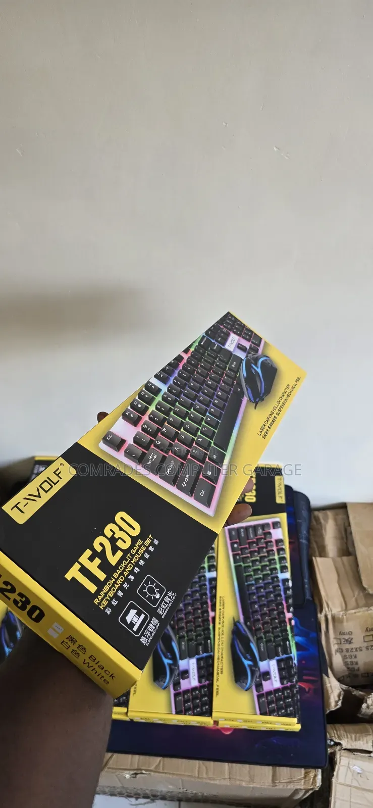 T-Wolf Tf230 Wired RGB Keyboard and Mouse Set.