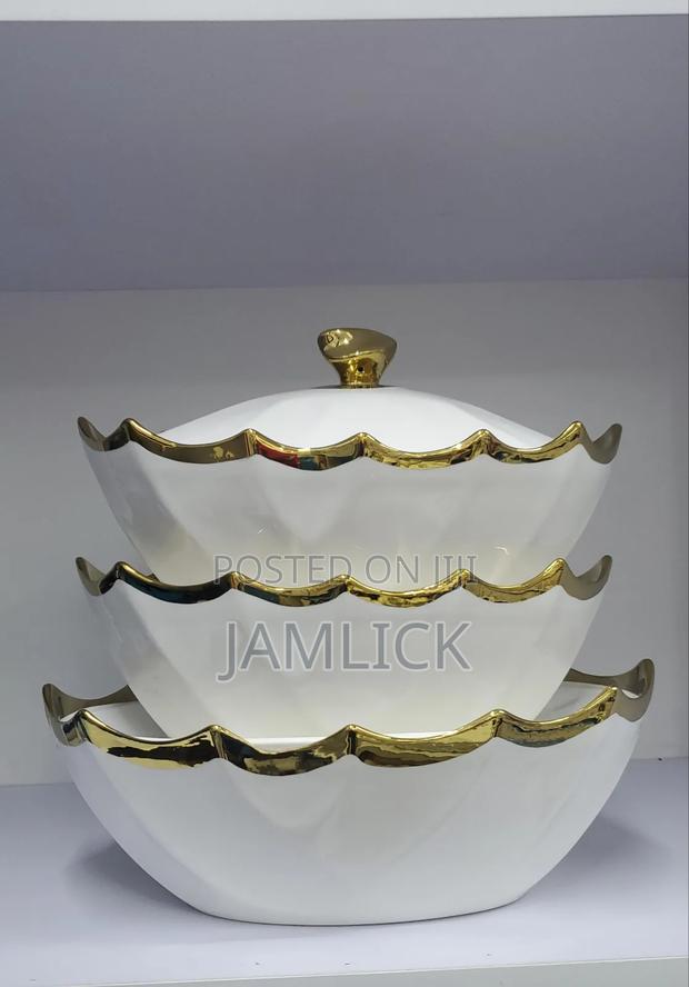 3-Piece Ceramic Serving Pots –Jf - main view