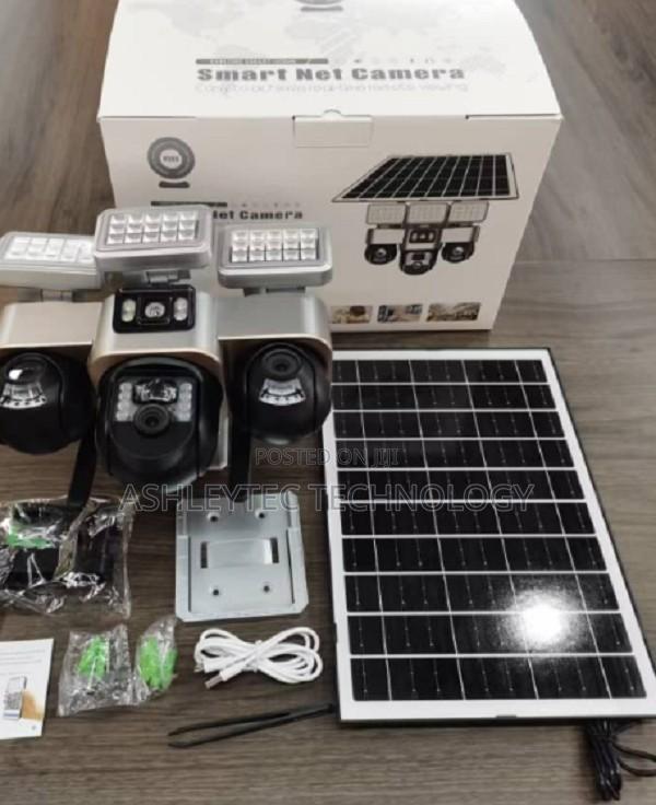 (Three) Solar Powered PTZ Camera - (Pir Human Detection