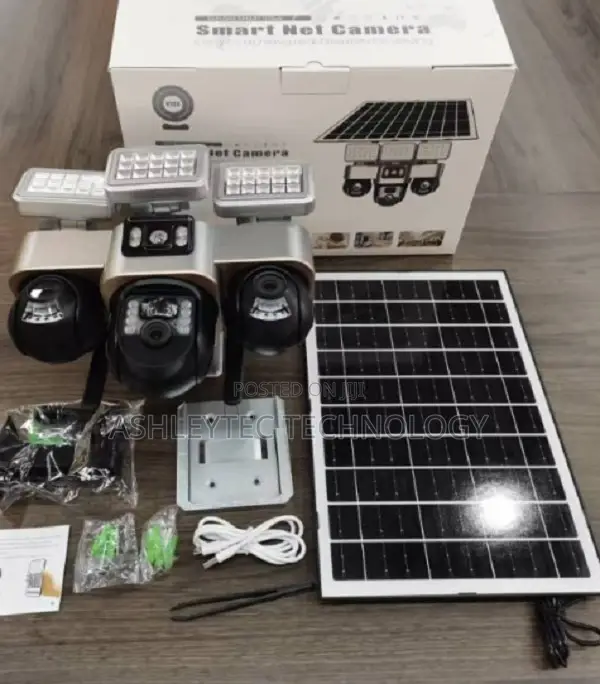 4g 4mp Triple Lens (Three) Solar Powered PTZ Camera -