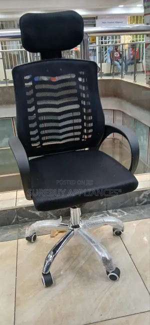 Secretarial Mesh Office Chair With Headrest – Ultra-Comfort