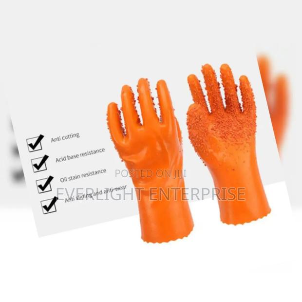 A Pair of Hard Silicone Latex Studded Gloves