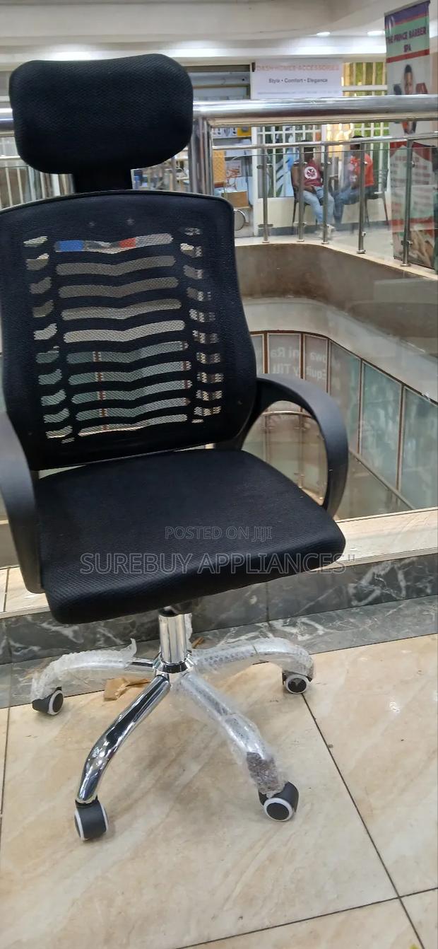 Secretarial Mesh Office Chair With Headrest