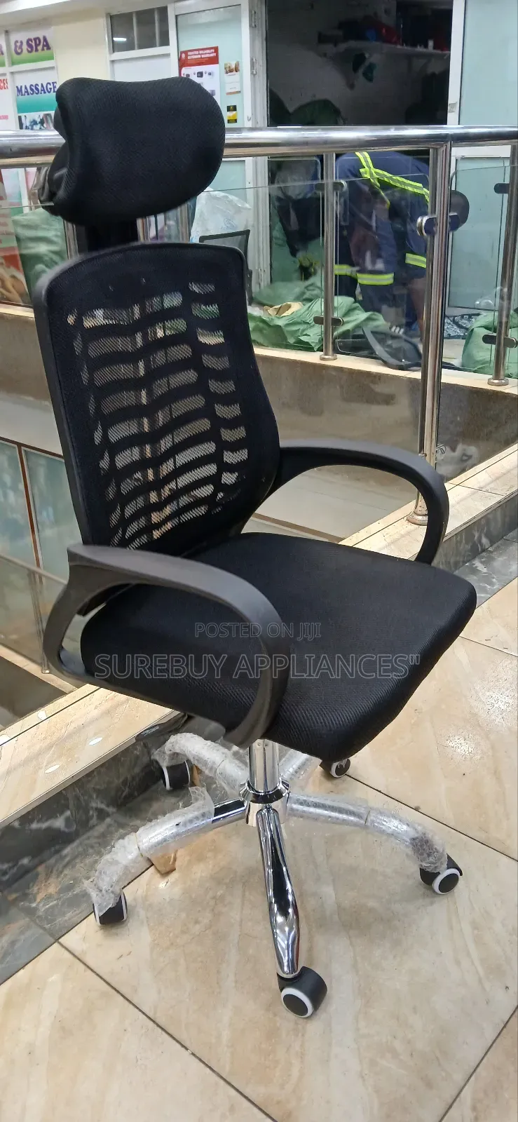 Ergonomic Mesh Headrest Secretarial Task Chair