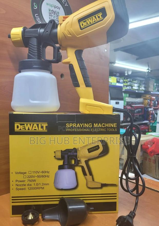 Dewalt Powerful 48v Cordless Spray Gun 1000ml Tank 2 Batteries