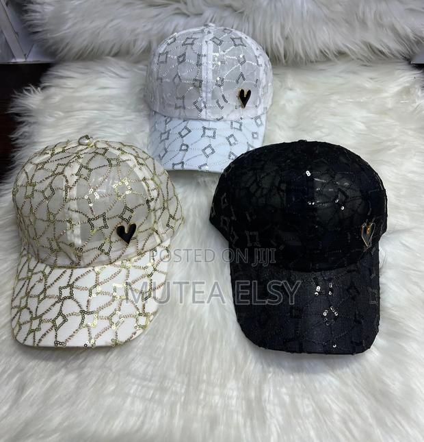 Black,Cream White Spring Caps - main view