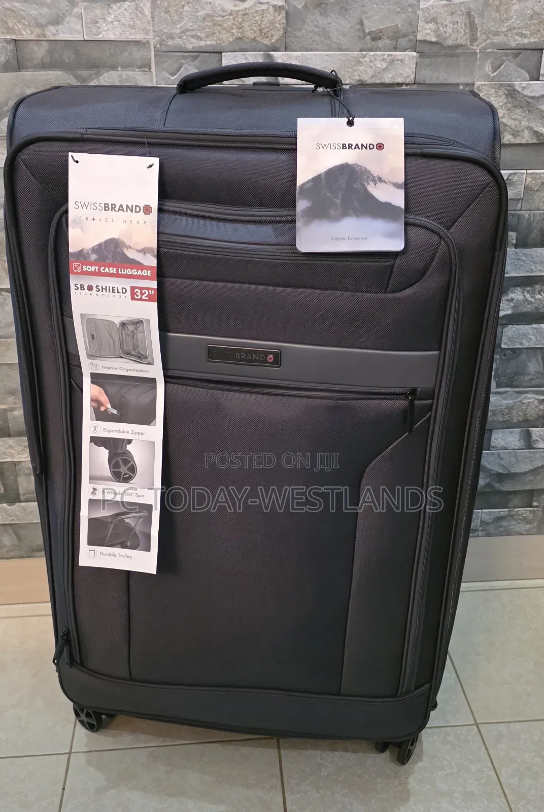 Swiss Brand 32" Soft Luggage 360 Wheels