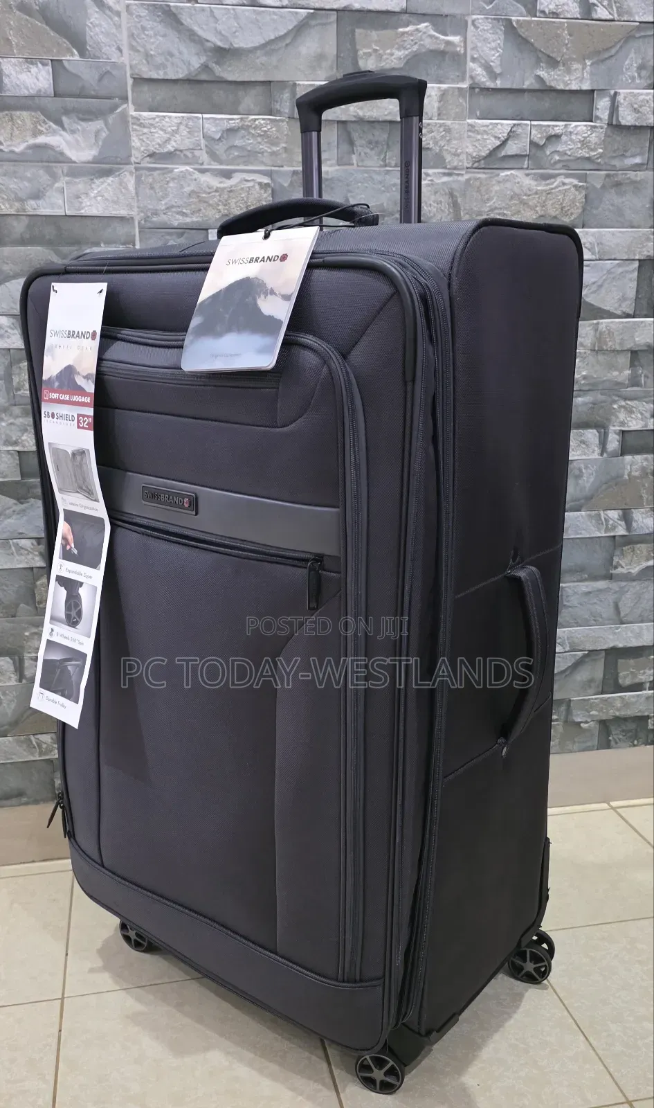 Swiss Brand 32" Soft Luggage 360 Wheels