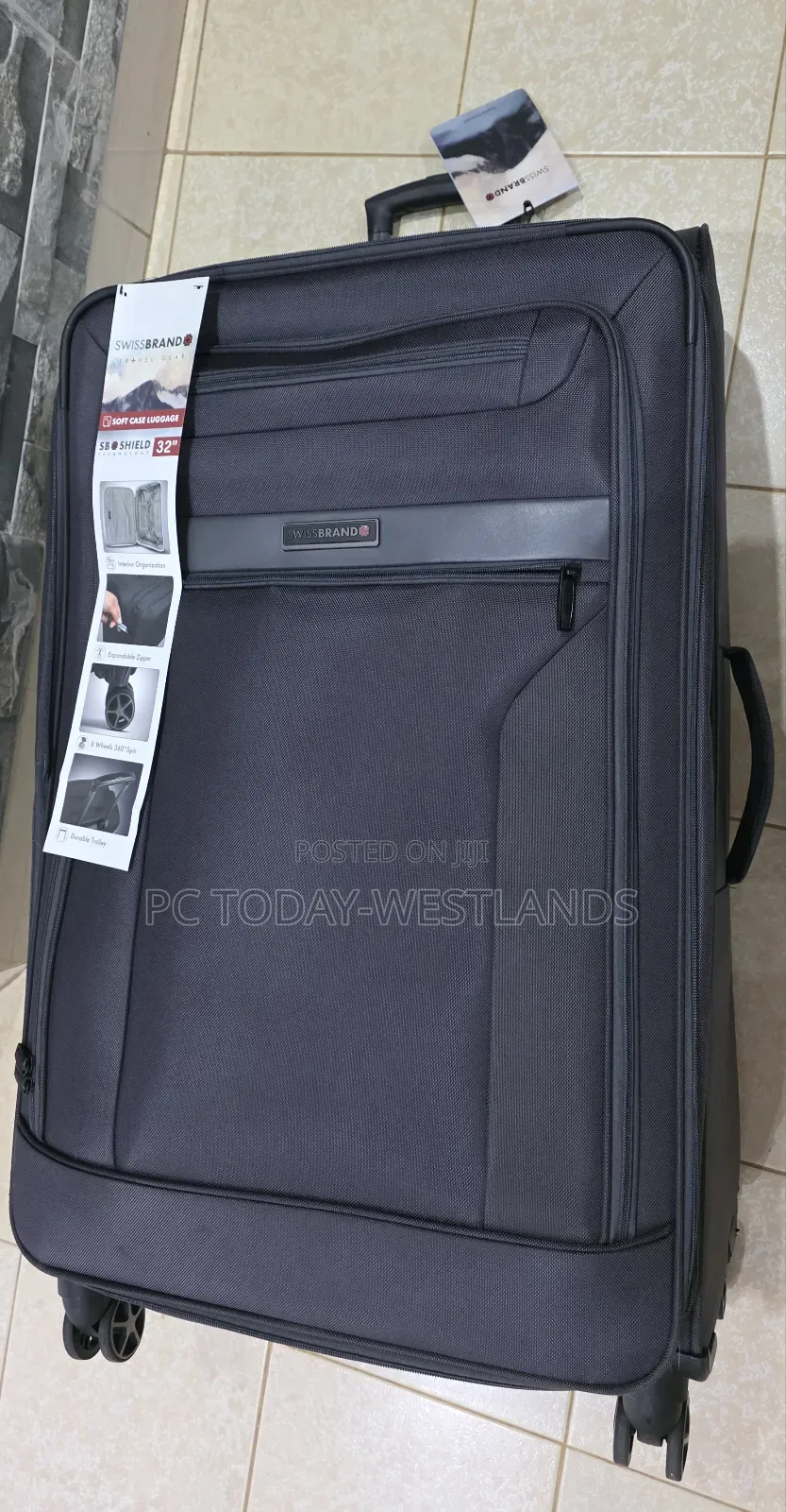 Swiss Brand 32" Soft Luggage 360 Wheels